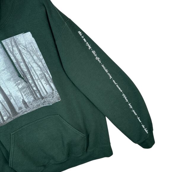 Taylor Swift Folklore Hoodie Sweatshirt Top Womens Medium Official Merch Green - Picture 5 of 7